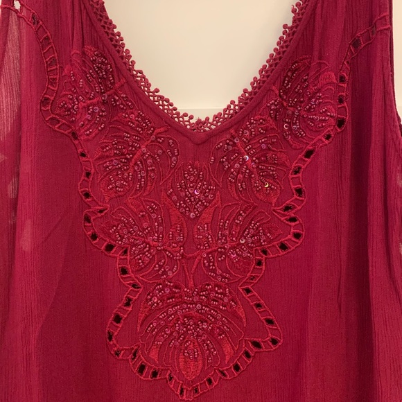 Raspberry Free People Embroidered Dress - Picture 7 of 7